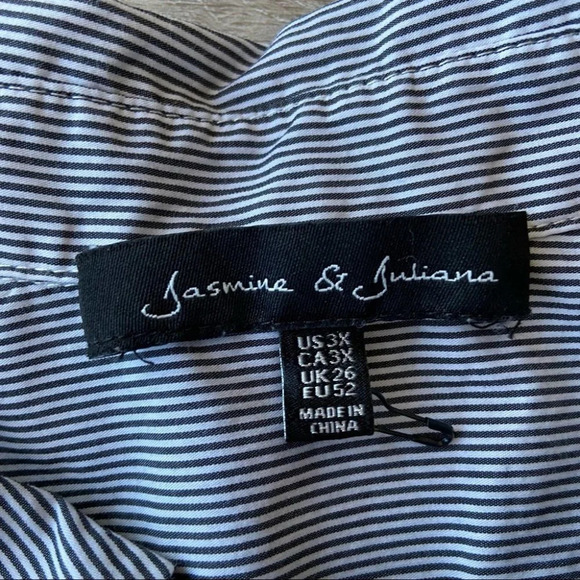 Jasmine & Juliana Striped Bell Sleeve Embroidered Top - Picture 8 of 16